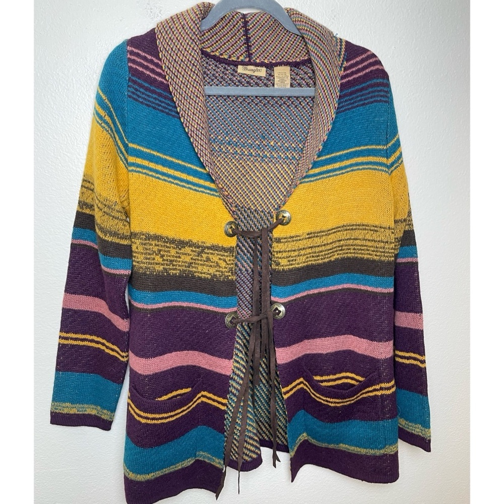 Wrangler women’s sweater/cardigan multi-colors Western Aztec